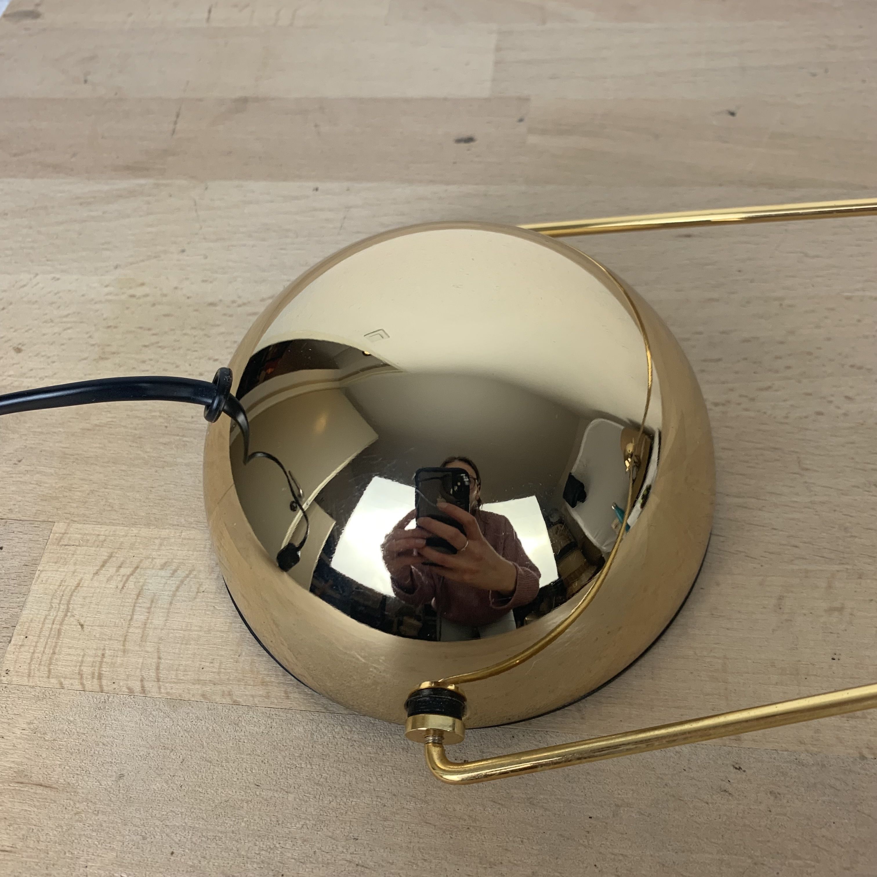 Meridiana lamp by Paolo Piva for Stefano Cevoli, gilded
