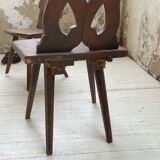 Pair of brutalist Alsatian mountain chairs 19th