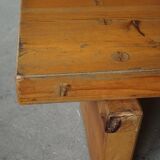 Rectangular pine coffee table from the mid-century by Roland Wilhelmsson, Ågasta, 1969.