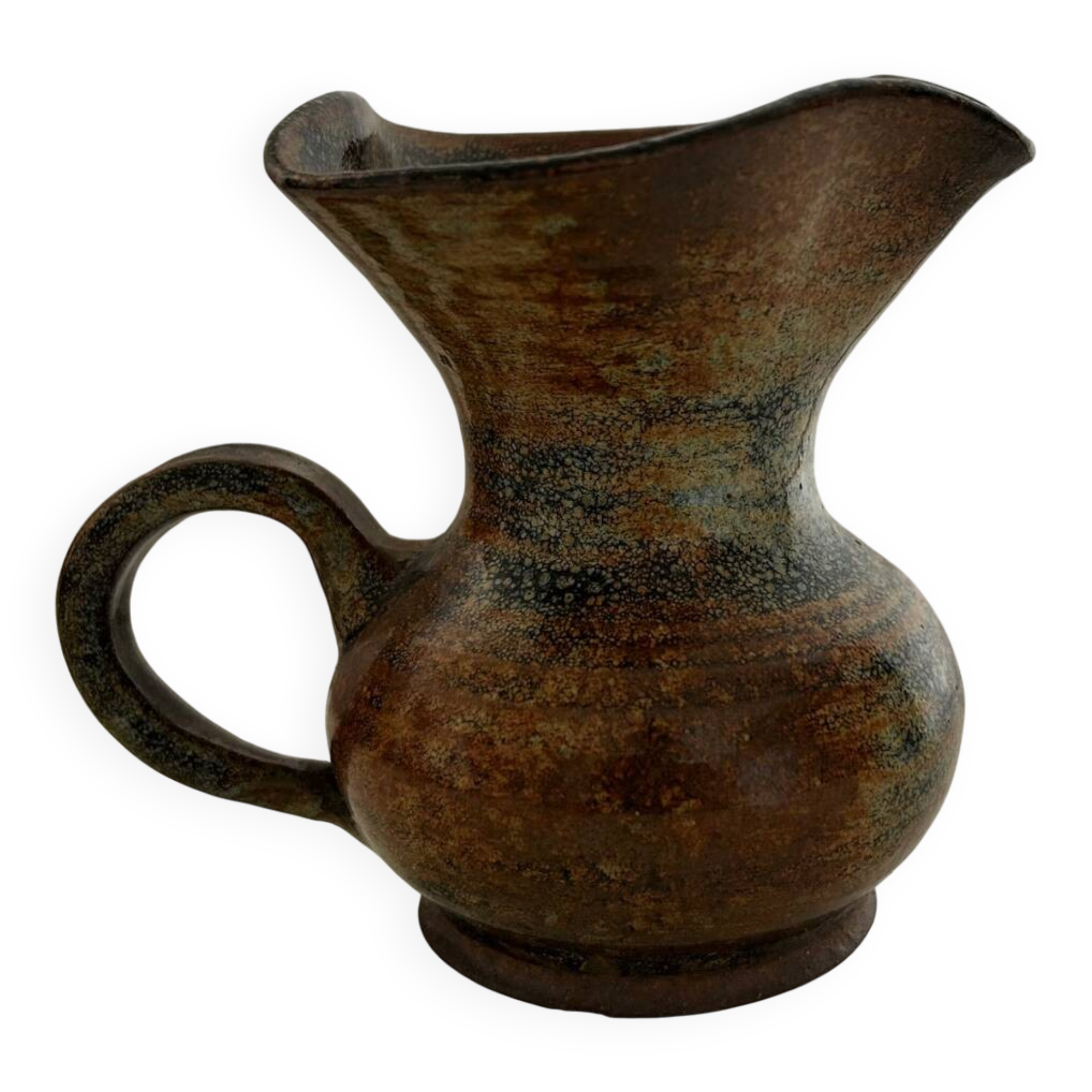 Patinated stoneware jug