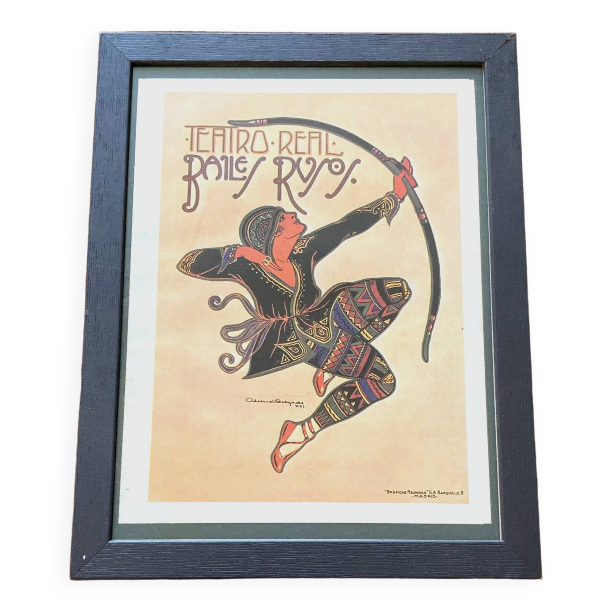 Old dance show poster: the Ballets Russes 1921