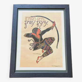 Ancienne Affiche spectacle de danse : les Ballets russes 1921