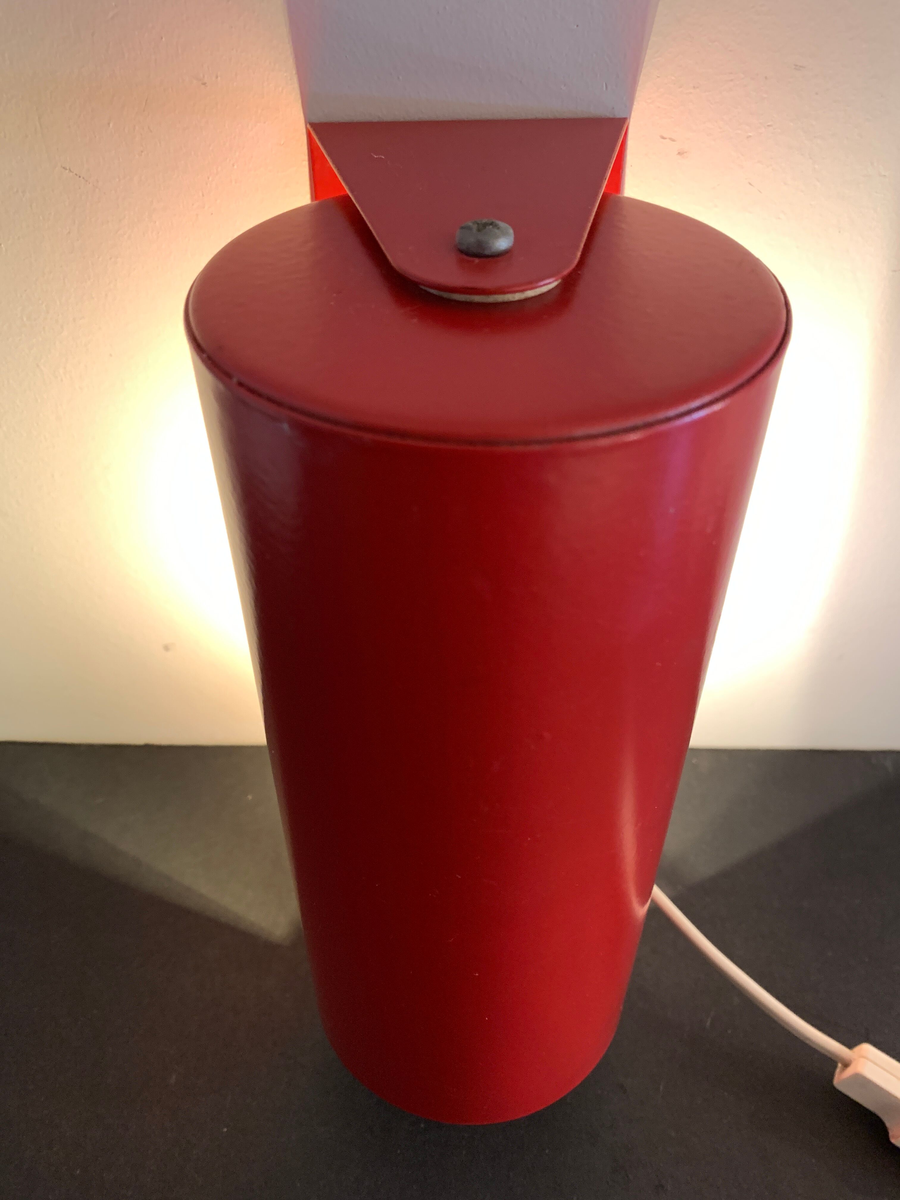 Wall lamp red roller Ikea 1980