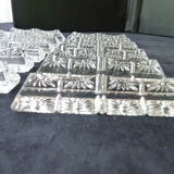 Box of 12 lead crystal knive holders Triangular shape