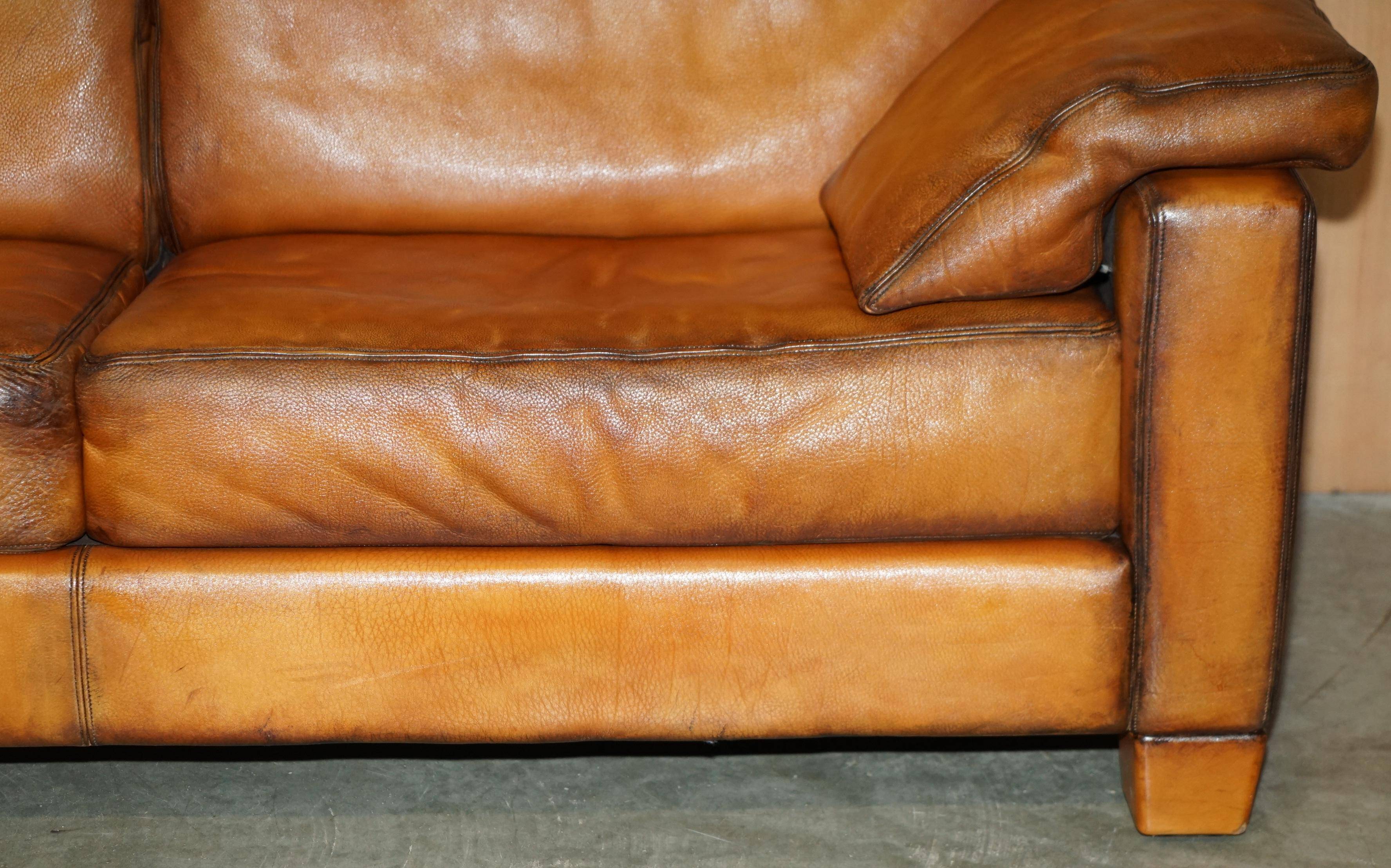 Three-seater sofa De Sede DS17 in restored leather.