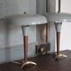 Pair of tripod lamps, 1950s design, bedside lamp, decor.