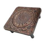 Table basse vintage pierre de lave