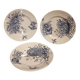 French vintage dessert plate, R. Lafitte, Terre de Fer, Salins