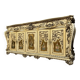 Louis XV Baroque Venetian curved sideboard in lacquered, painted and gilded wood