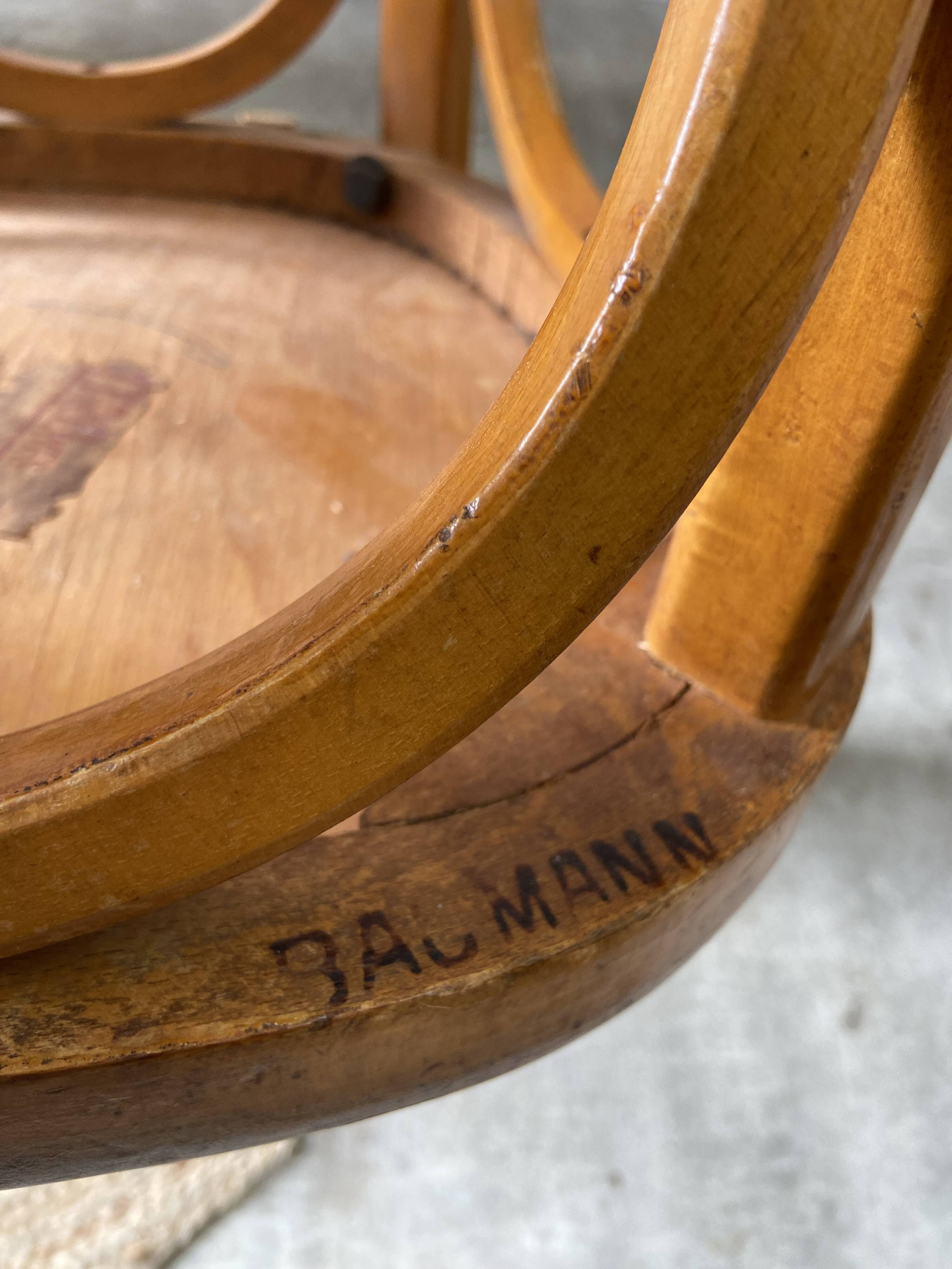 Set of 4 mismatched bistro chairs