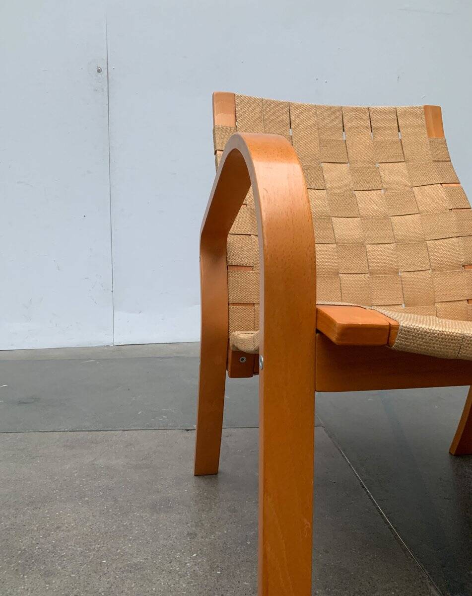 Vintage Scandinavian wooden armchair set