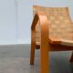 Vintage Scandinavian wooden armchair set