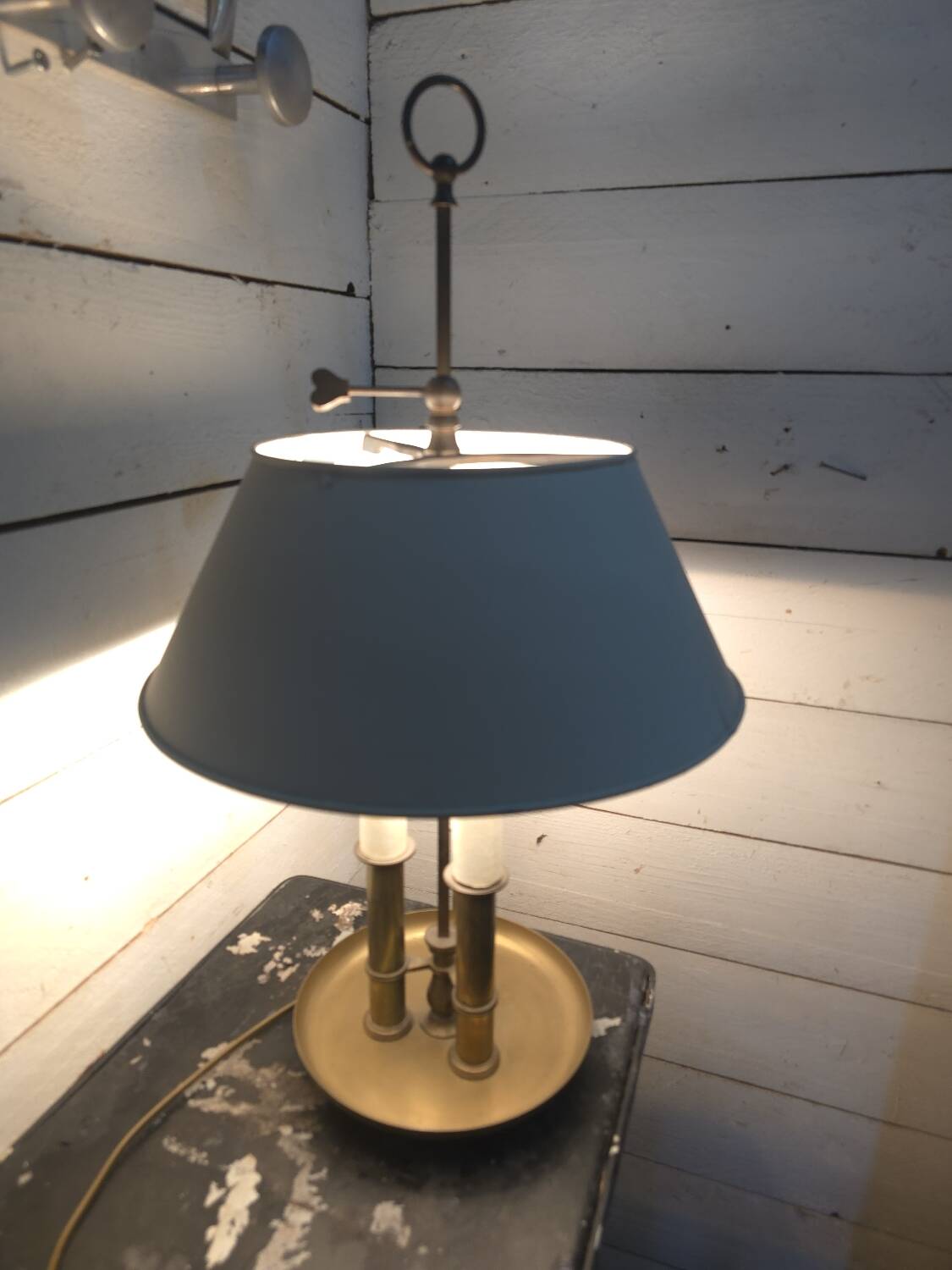 Brass hot water bottle lamp