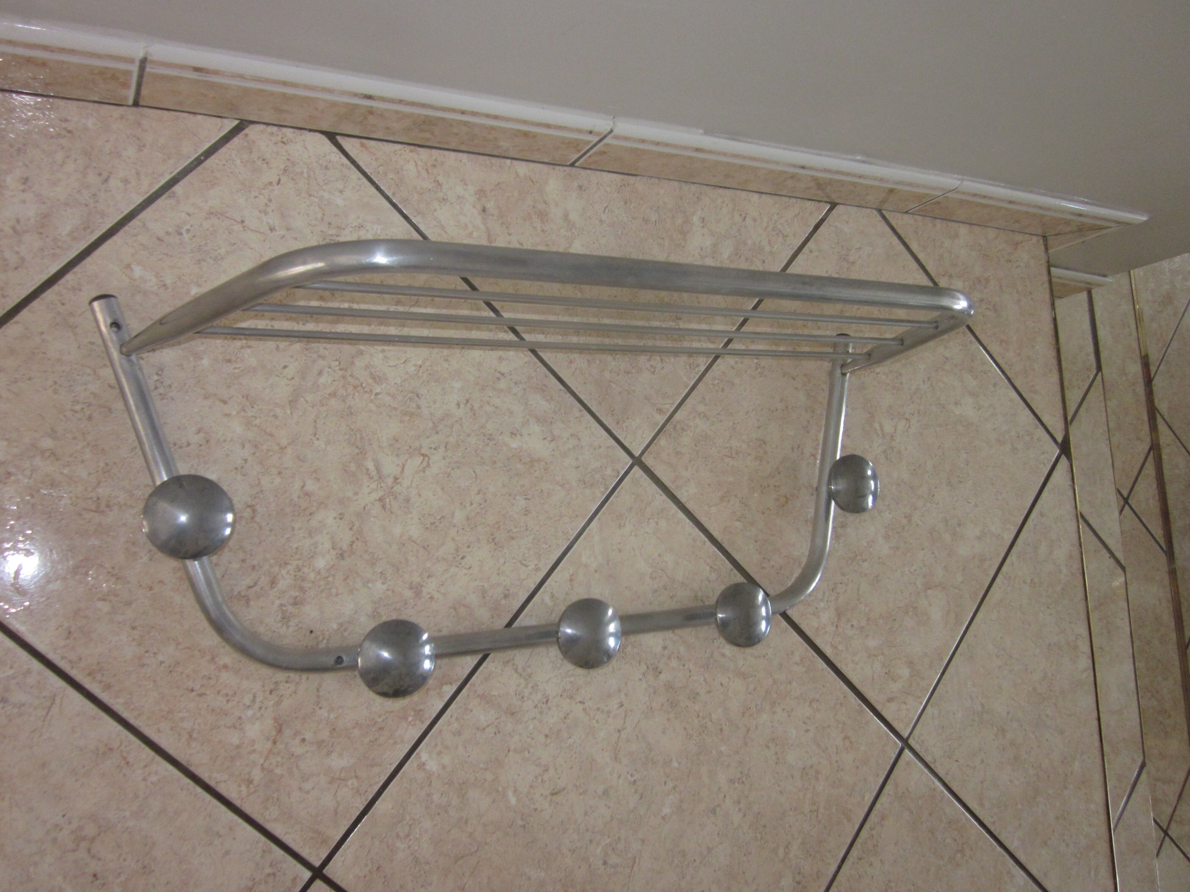 Aluminum coat rack from the 1950s
