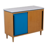 60s oak chest of drawers with marble tray