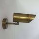 Vintage adjustable wall light, solid perforated brass, France 1960