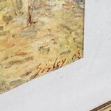 Framed landscape entitled "The Loing Canal", signed A. Sisley