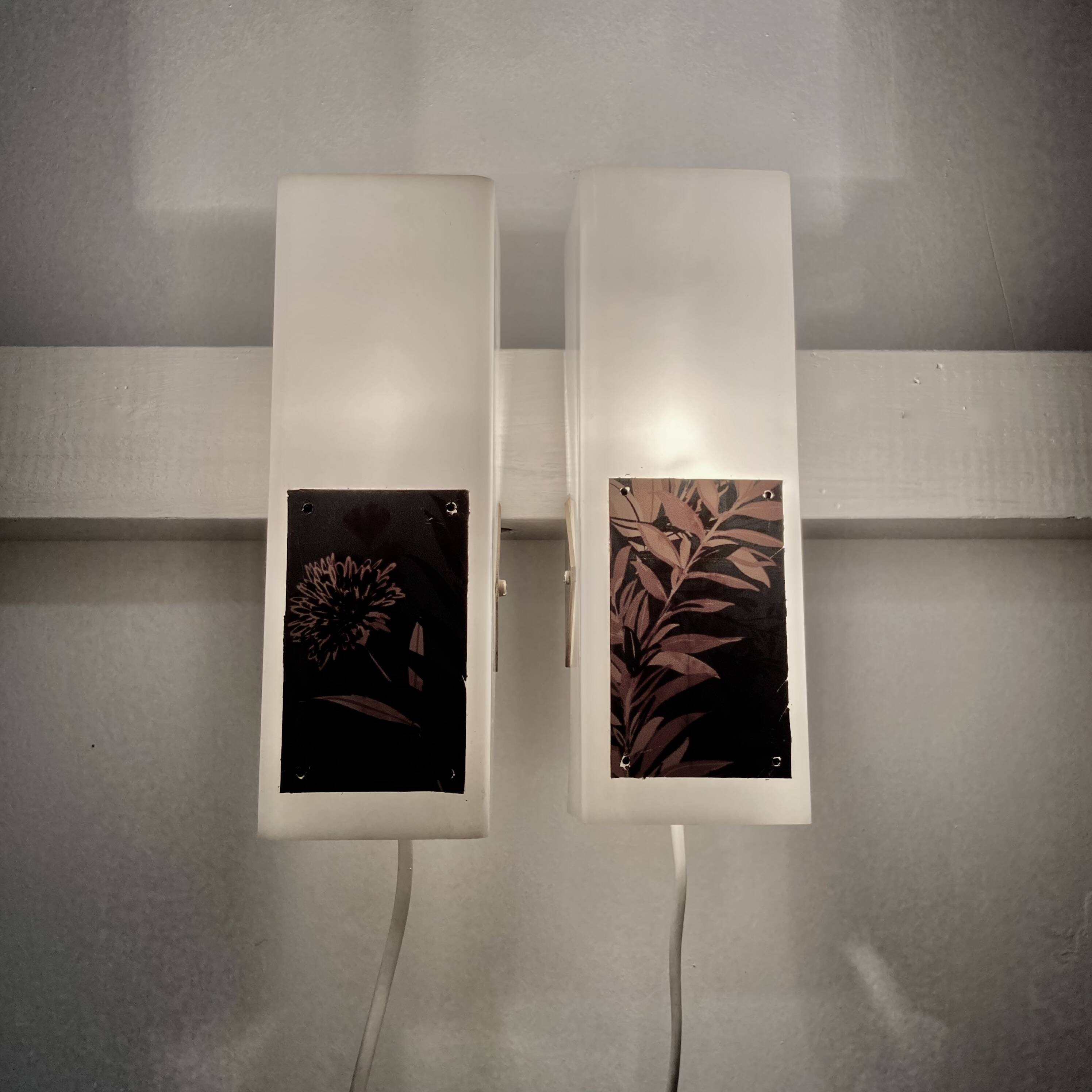 Pair of Scandinavian design wall lights from the 1950s.