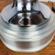 70s space age lamp, chrome and brushed aluminum