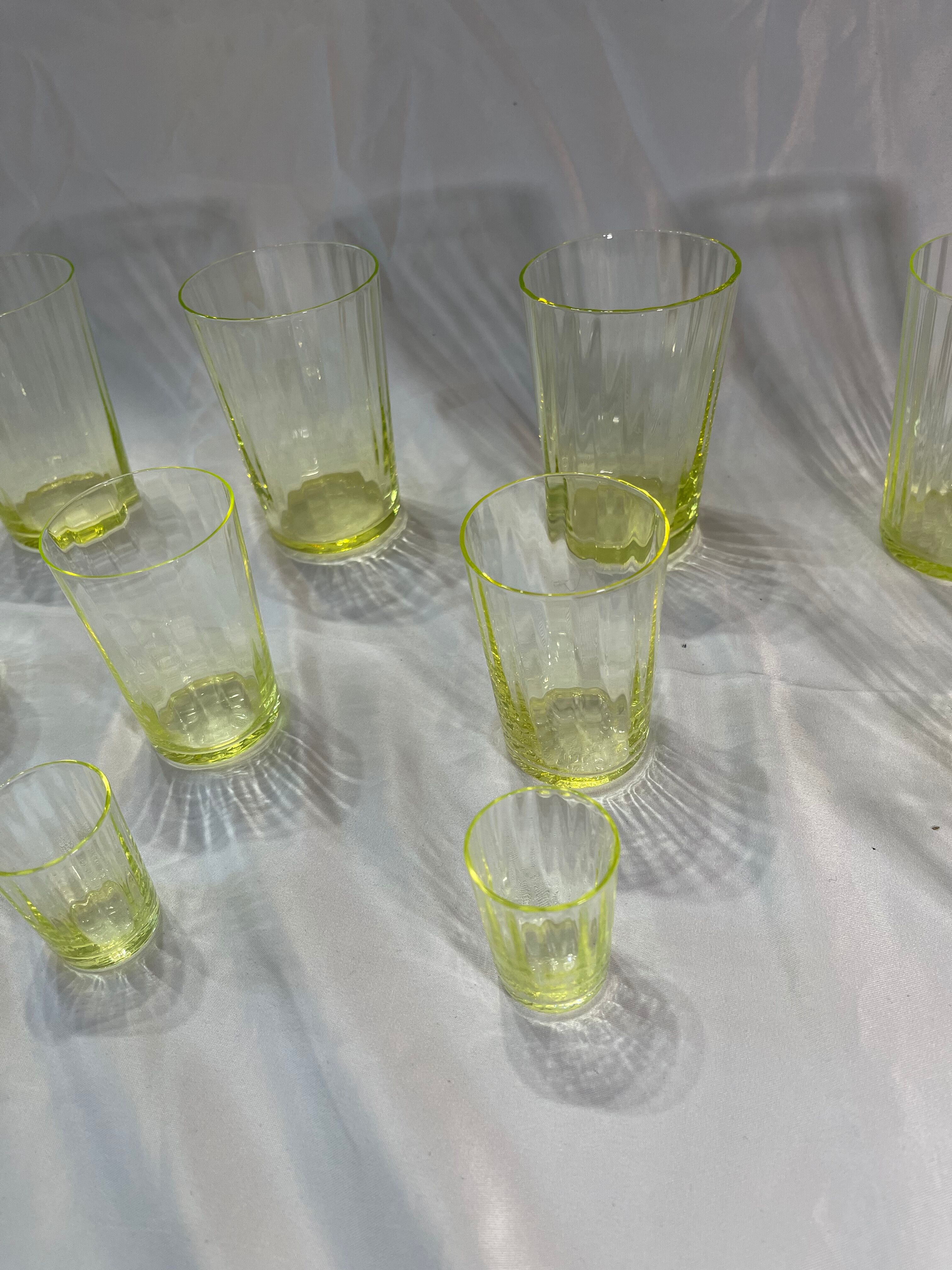 Ouraline: Full service of 18 crystal blown glasses
