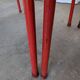 Set of 6 red & black metal chair: space age stackable dining chair baša