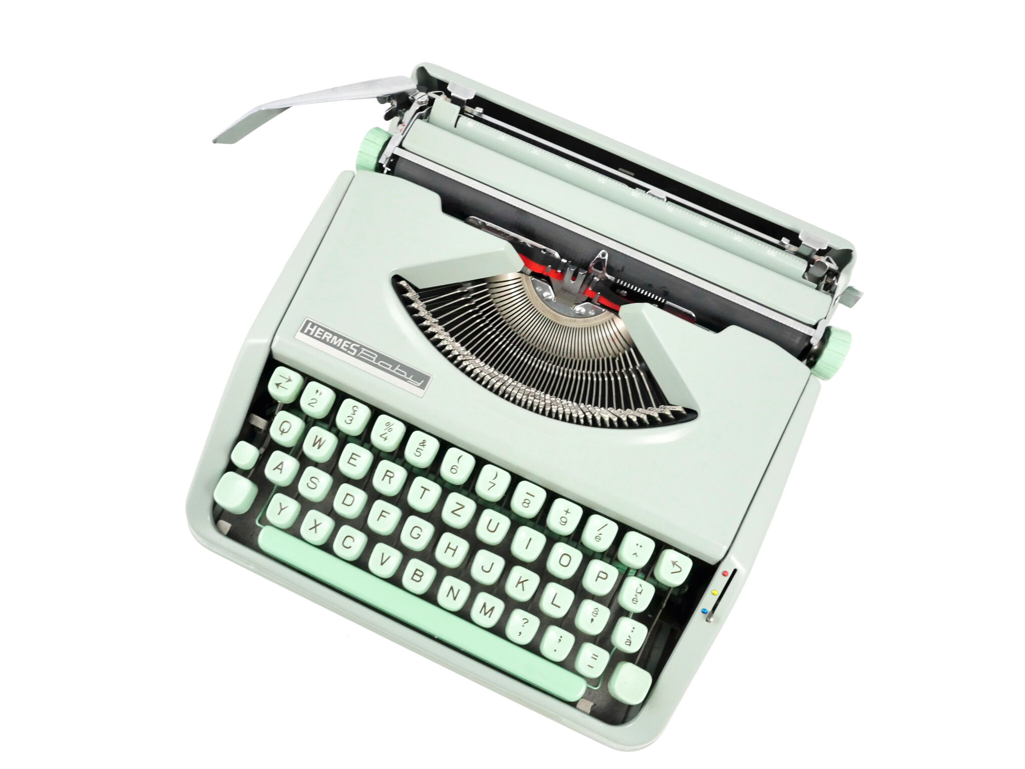 Vintage linden green Hermes Baby typewriter
