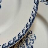 6 assiettes plates en terre de fer K&G Lunéville