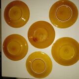 Six slurry dessert plates