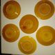 Six slurry dessert plates