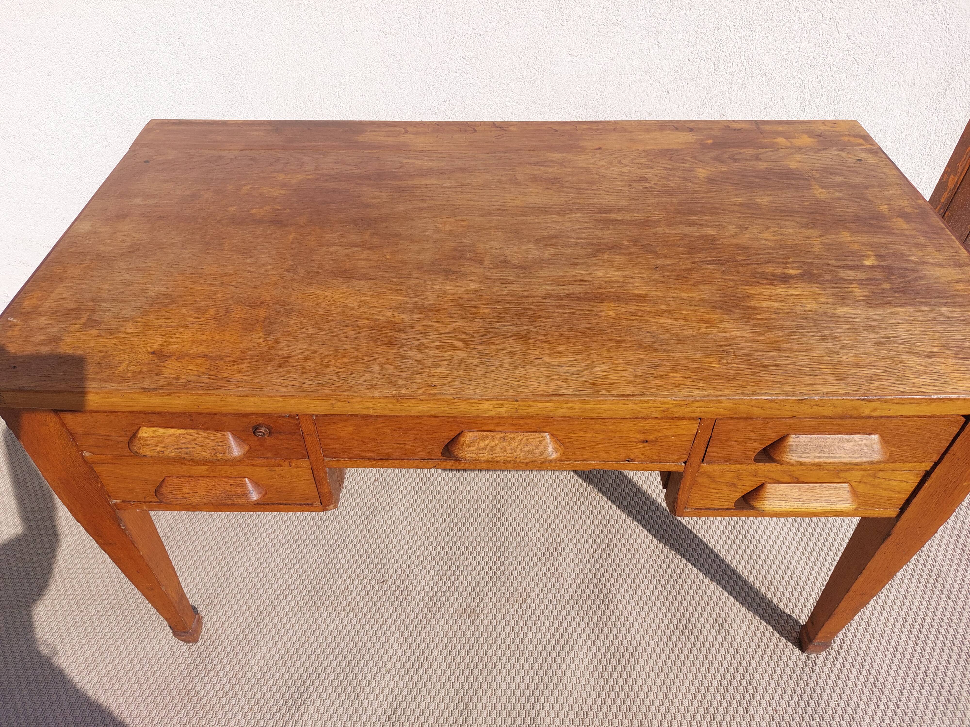 bureau en bois massif, vintage, bohème