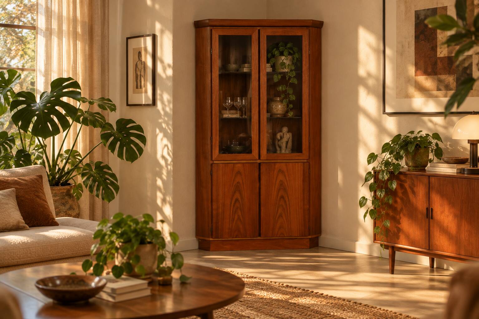 meuble mural vintage | armoire d'angle | buffet