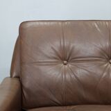 Mid-century Danish two-seat leather sofa by Svend Skipper, 1960s