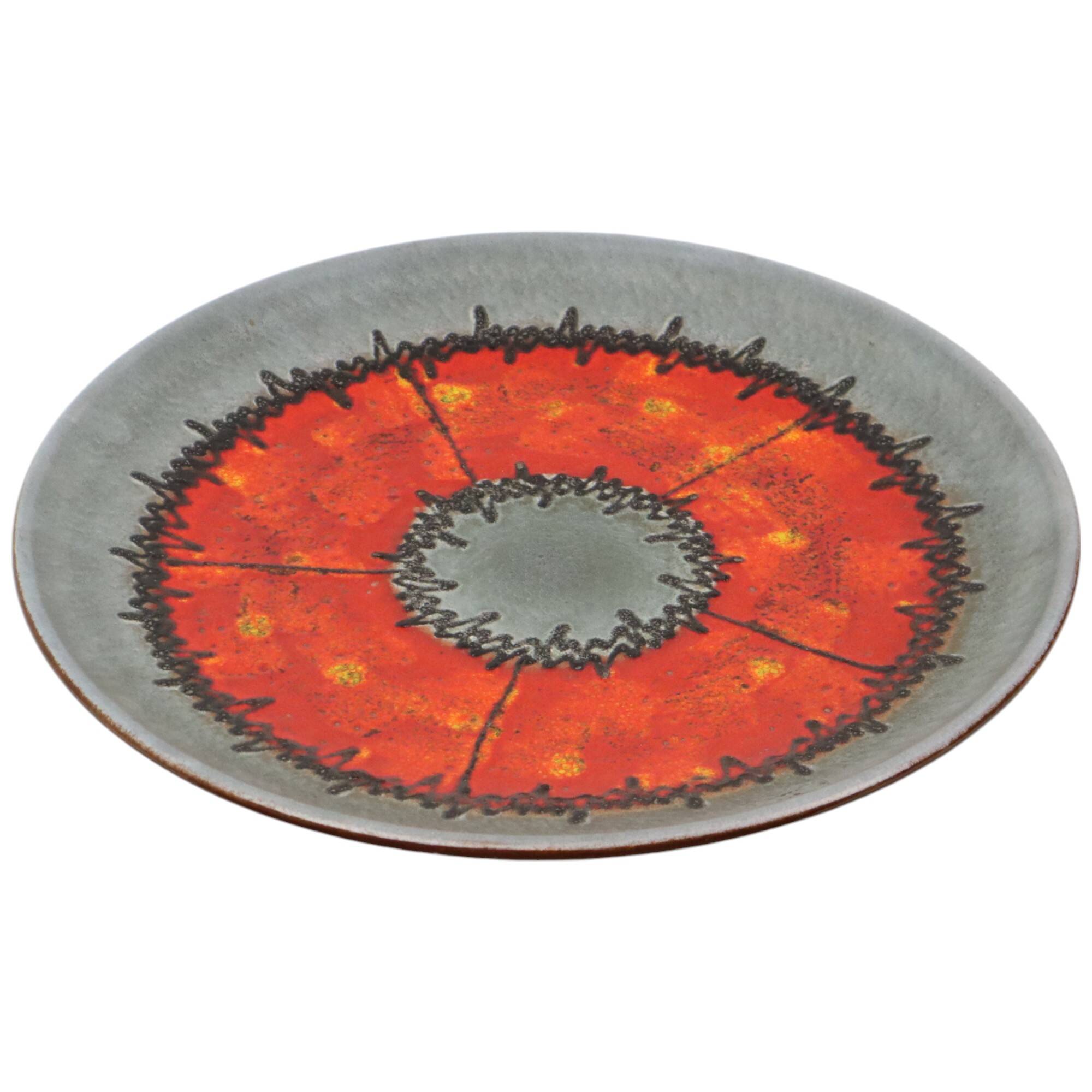 Énorme bol à fruits en lave orange Fat Lava, décoration murale, 41 cm