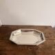 Octagonal Silver Metal Art Deco Plate Hallmarked Silversmith Fleuron Christofle