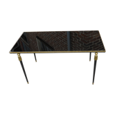 Coffee table lounge in bronze dore and on glass