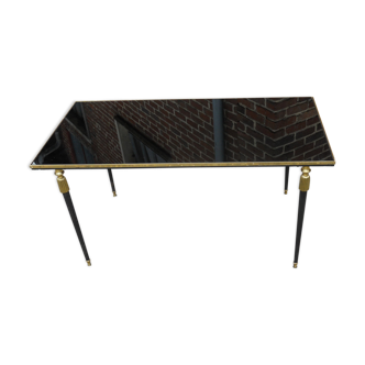 Coffee table lounge in bronze dore and on glass