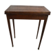 Old Game Table Folding Wood Green Carpet + Vintage Brass Hooves