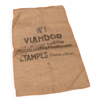 Burlap bag. n°1 viandor the best french meat production