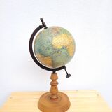 19th century world map globe by J. Forest