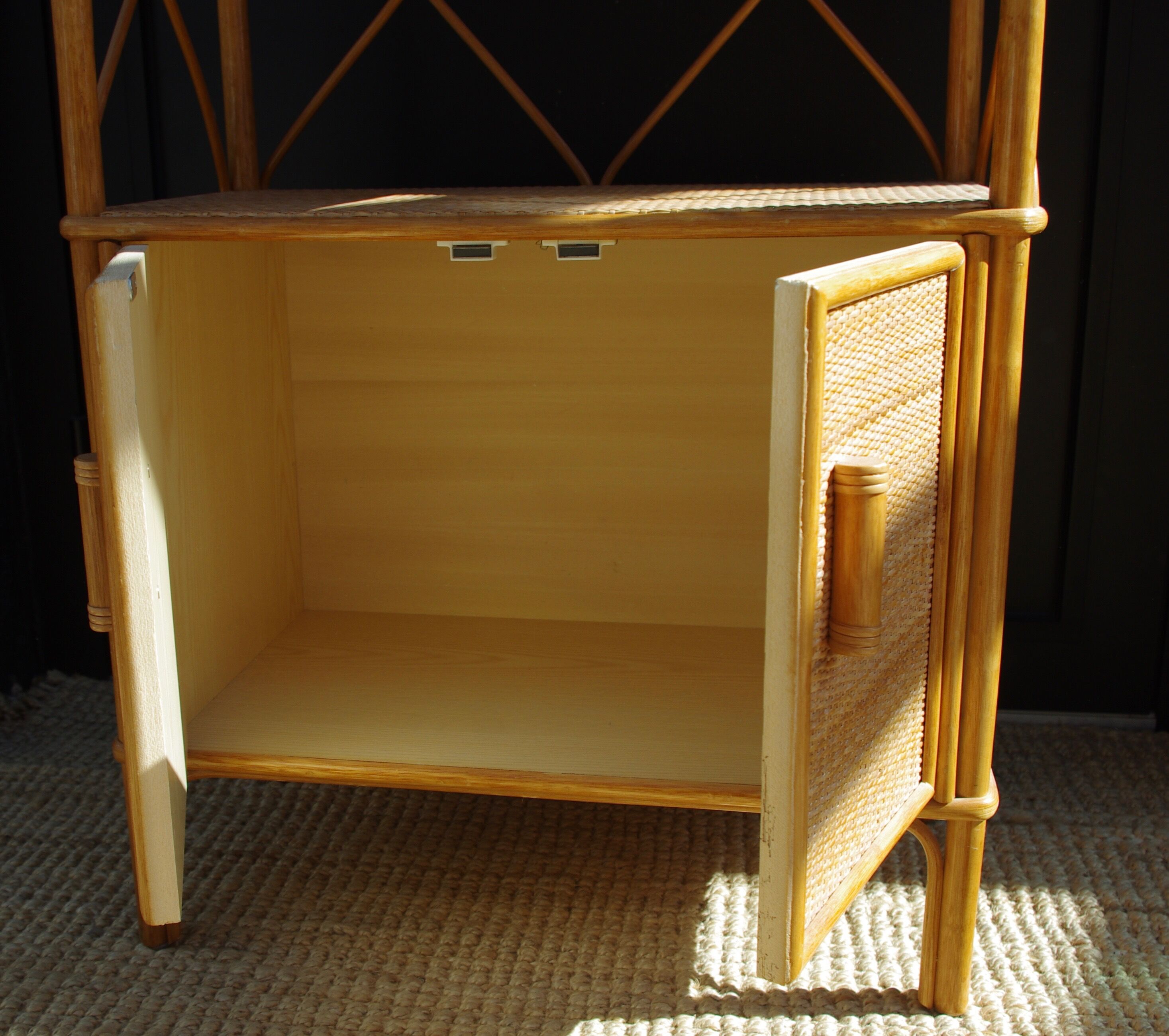 Shelf rattan and bamboo 70s