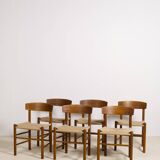 Set of 6 Oak dining chairs 'j39' by Borge Mogensen, 1960s