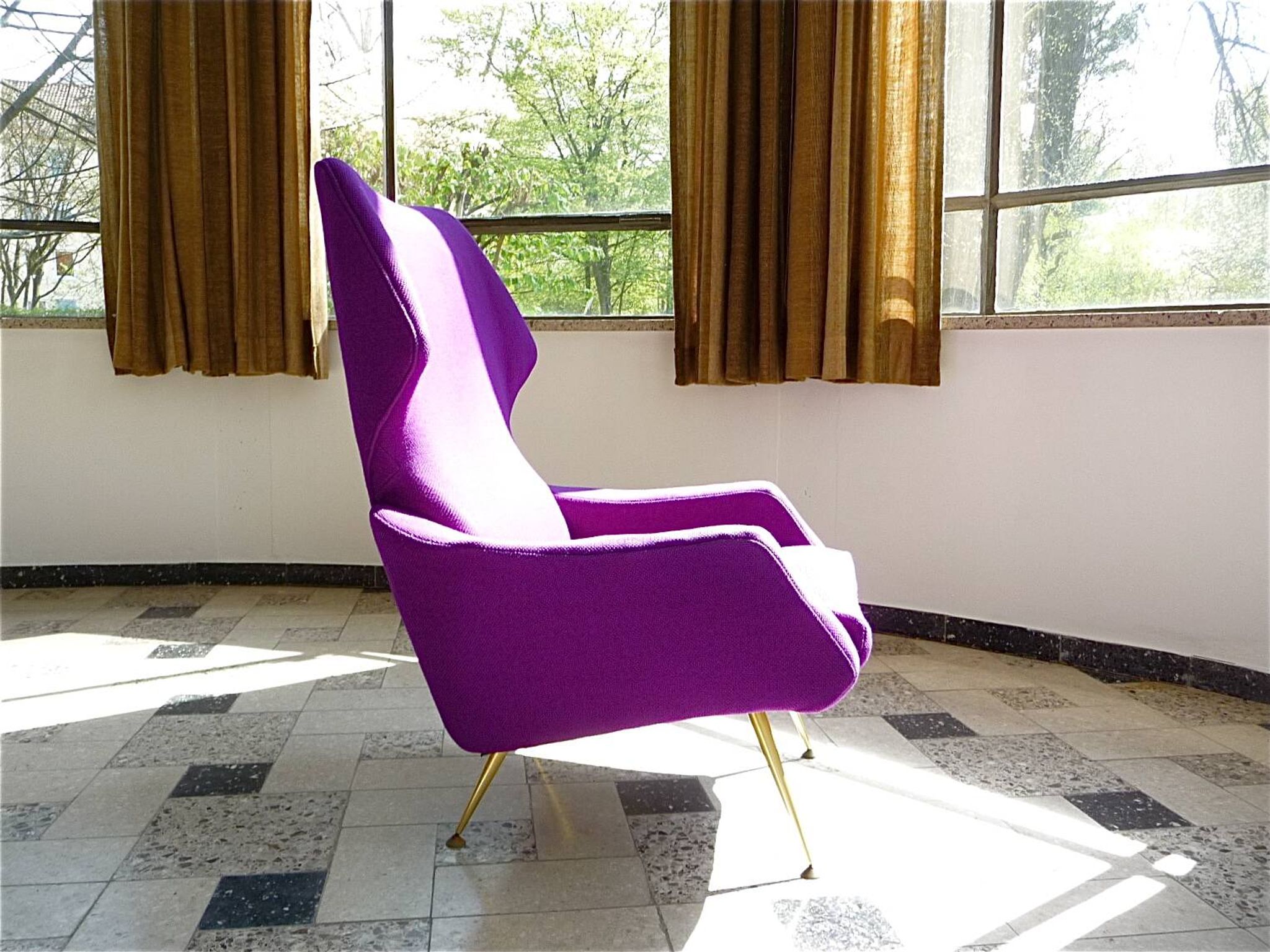 Rare Wingback Lounge Chair by Rudolf B. Glatzel for Alfred Kill, Germany 1950s