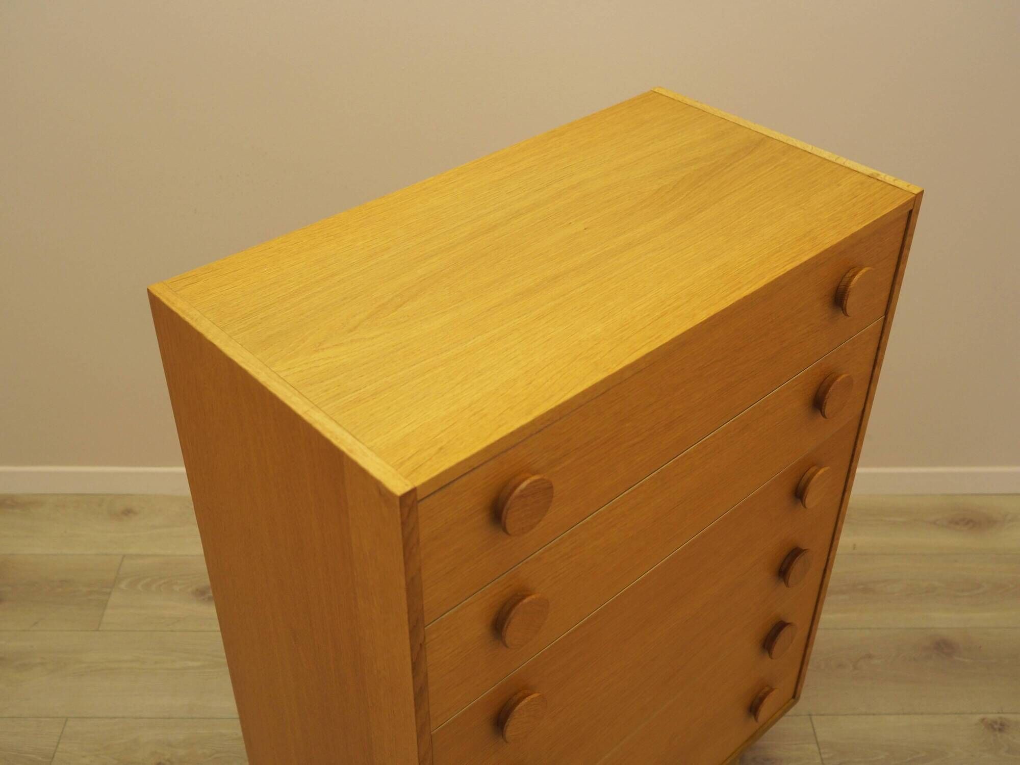 Ash veneer chest of drawers, Denmark, 1970s