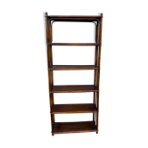 Vintage rattan bookcase shelf 70s