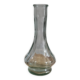 Small ribbed glass soliflore vase in vintage style