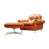 Armchair - Ottoman leather 1960