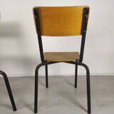 4 school chairs 1950