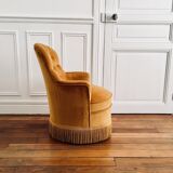 Fauteuil crapaud velours