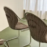 Set of four chrome cantilever dining chairs, 1970s