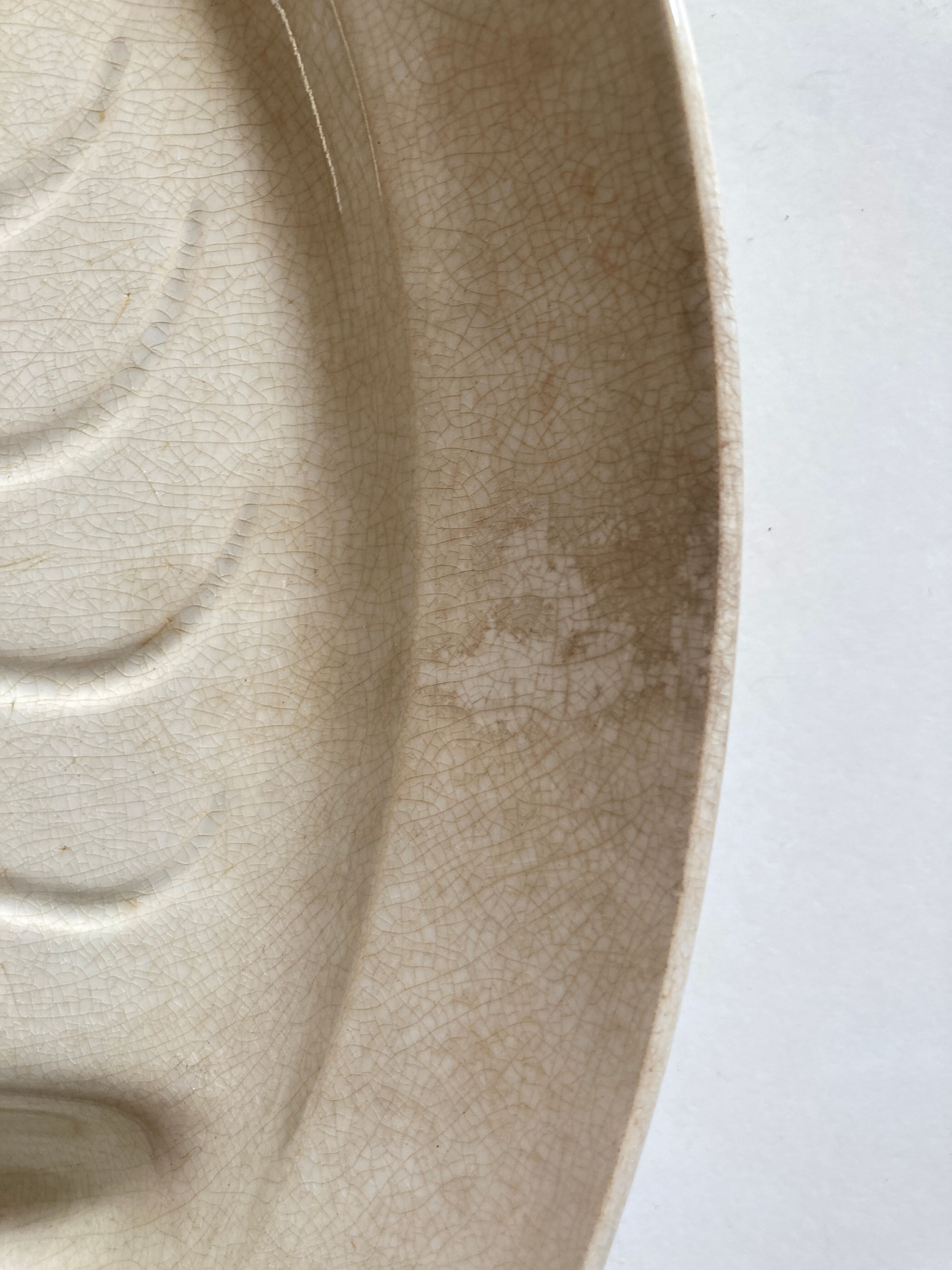 Poultry dish in earthenware Creil and Montereau